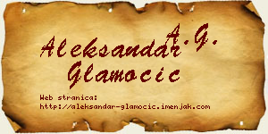 Aleksandar Glamočić vizit kartica